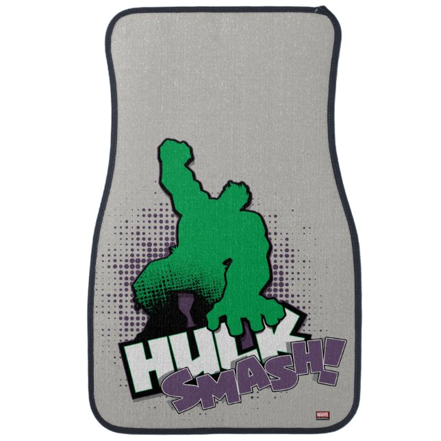 Avengers Classics | Hulk Smash Outline Graphic Car Floor Mat (Front)
