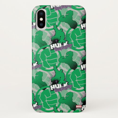 Avengers Classics  Hulk Smash Outline Graphic iPhone X Case