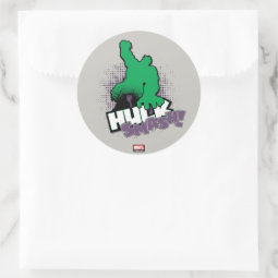 Avengers Classics | Hulk Smash Outline Graphic Classic Round Sticker ...