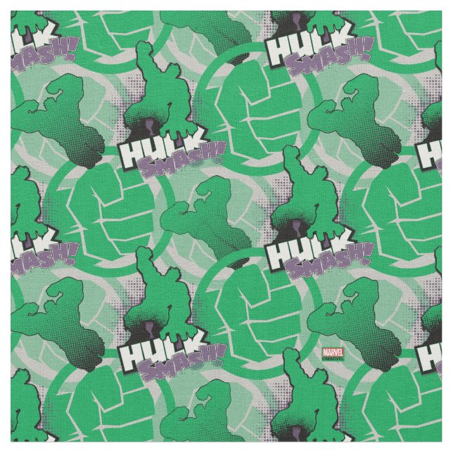 Avengers Classics | Hulk Smash Outline Graphic Fabric (Close Up)