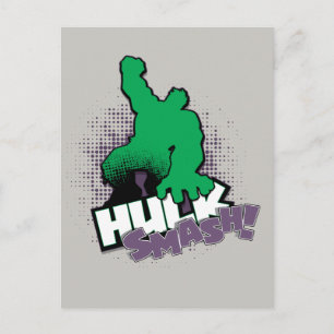 Avengers Classics Hulk Smash Outline Graphic Postcard