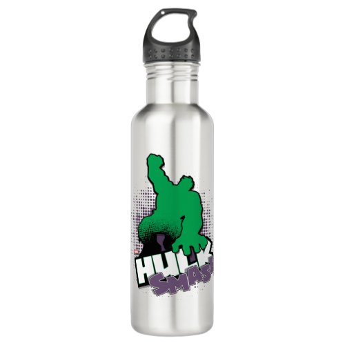 Avengers Classics  Hulk Smash Outline Graphic Stainless Steel Water Bottle