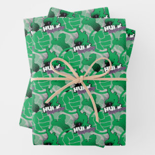 Avengers Classics   Hulk Smash Outline Graphic Wrapping Paper Sheets