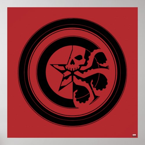 Avengers Classics  Hydra Captain America Shield Poster