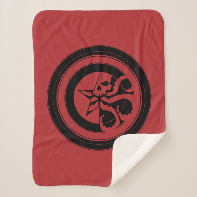 Avengers Classics | Hydra Captain America Shield Sherpa Blanket (Front)