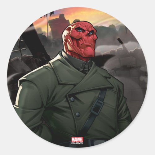 Avengers Classics  Hydra General Red Skull Classic Round Sticker