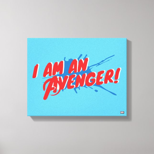 Avengers Classics | "I Am An Avenger" Graphic Canvas Print (Front)