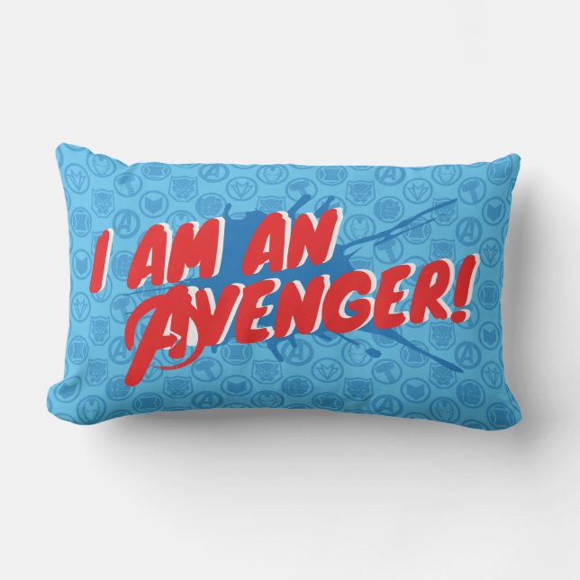 Avengers Classics | "I Am An Avenger" Graphic Lumbar Pillow (Front)