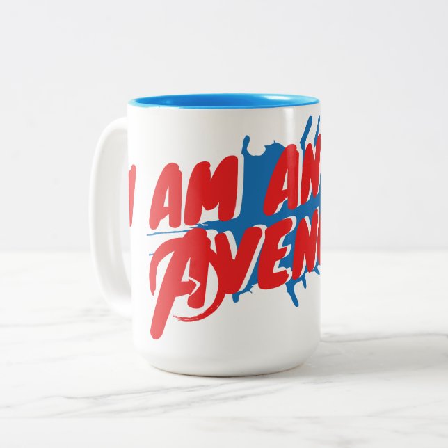 Avengers Classics | "I Am An Avenger" Graphic Two-Tone Coffee Mug (Front Left)
