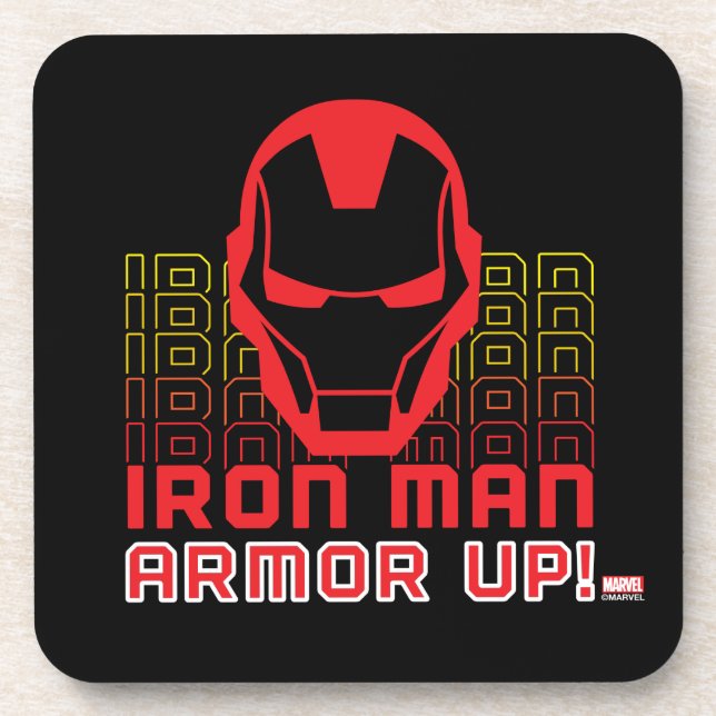 Avengers Classics | Iron Man "Armor Up" Art Beverage Coaster (Front)