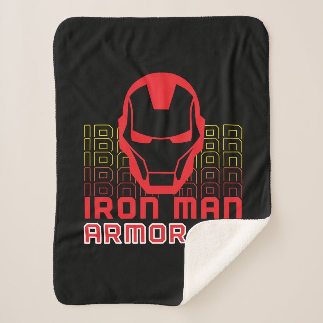 Avengers Classics | Iron Man "Armor Up" Art Sherpa Blanket (Front)