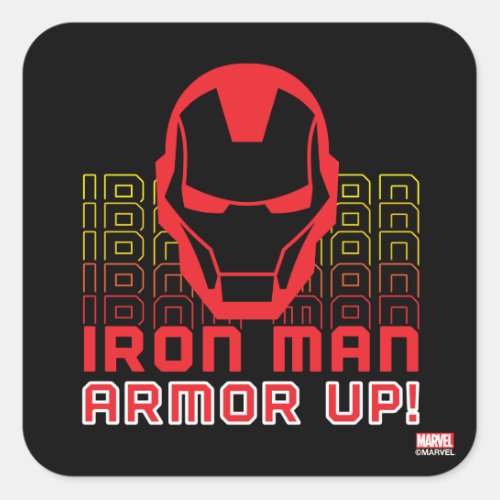 Avengers Classics  Iron Man Armor Up Art Square Sticker