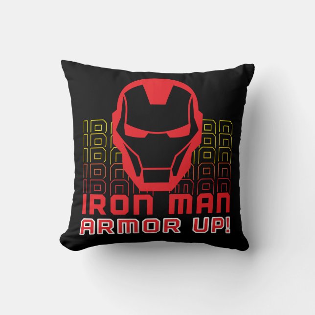 Avengers Classics | Iron Man "Armor Up" Art Throw Pillow (Front)