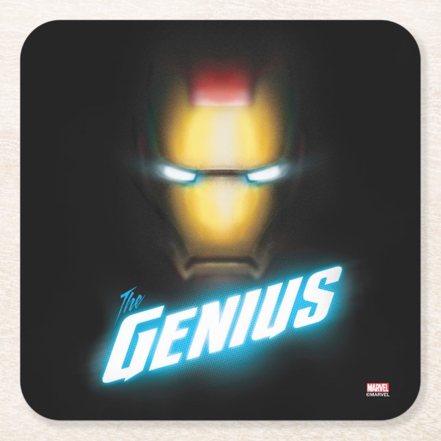 Avengers Classics | Iron Man Bold Graphic Square Paper Coaster (Front)