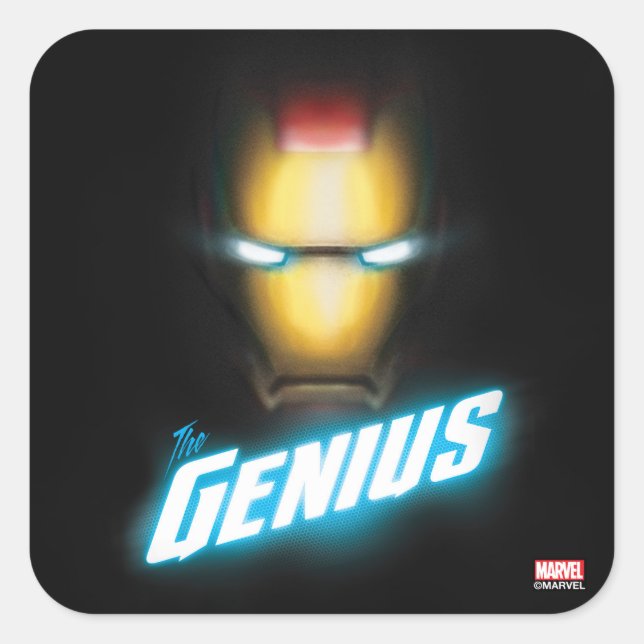 Avengers Classics | Iron Man Bold Graphic Square Sticker (Front)