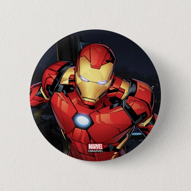 Avengers Classics | Iron Man Flying Forward Button (Front)