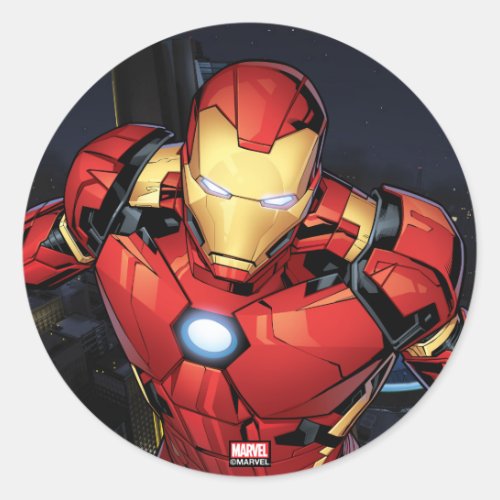 Avengers Classics  Iron Man Flying Forward Classic Round Sticker