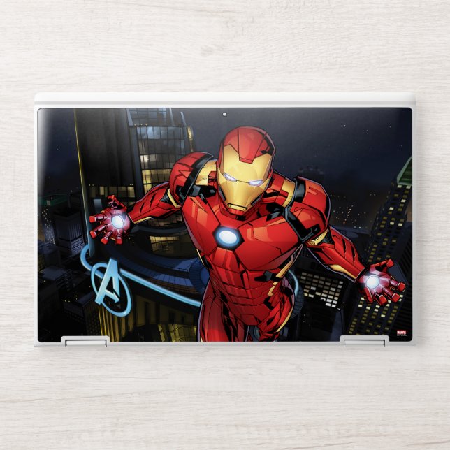 Avengers Classics | Iron Man Flying Forward HP Laptop Skin (Front)