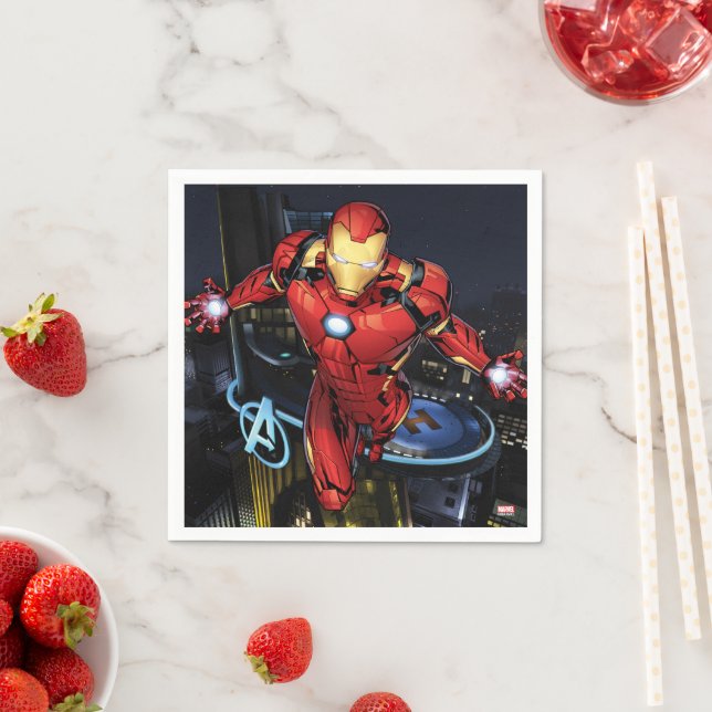 Avengers Classics | Iron Man Flying Forward Napkins (Insitu)