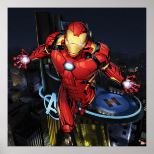 Avengers Classics Iron Man Flying Forward Poster