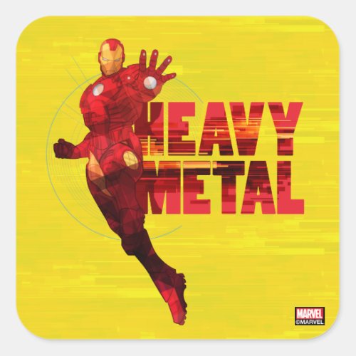 Avengers Classics  Iron Man Heavy Metal Square Sticker