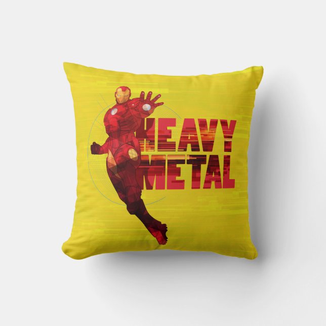 Avengers Classics | Iron Man "Heavy Metal" Throw Pillow (Front)