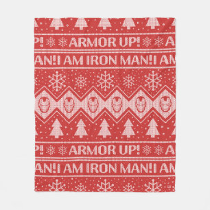 Avengers Classics   Iron Man Holiday Knit Graphic Fleece Blanket