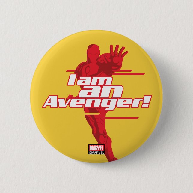 Avengers Classics | Iron Man "I Am" Graphic Button (Front)