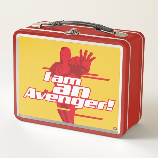 Avengers Classics | Iron Man "I Am" Graphic Metal Lunch Box (Front)