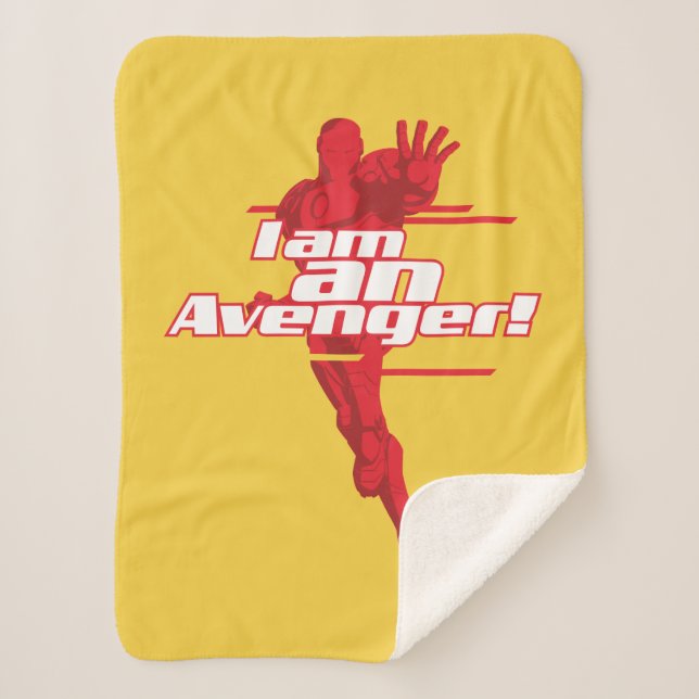 Avengers Classics | Iron Man "I Am" Graphic Sherpa Blanket (Front)
