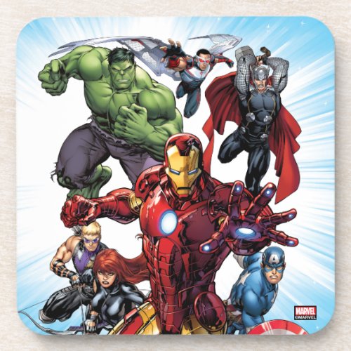 Avengers Classics  Iron Man Leading Avengers Beverage Coaster