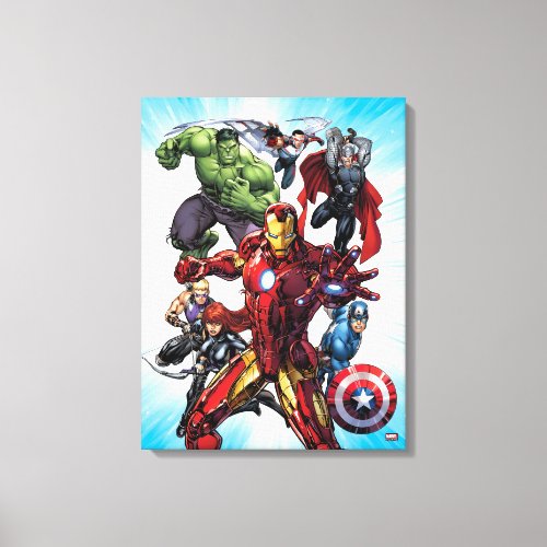 Avengers Classics  Iron Man Leading Avengers Canvas Print