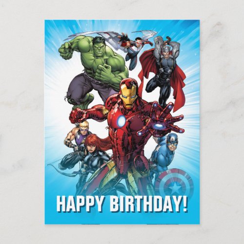 Avengers Classics  Iron Man Leading Avengers Postcard