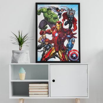 Avengers Classics | Iron Man Leading Avengers Poster by avengersclassics at Zazzle