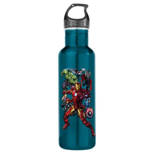 Avengers Classics  Iron Man Leading Avengers Stainless Steel Water Bottle