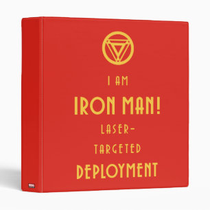 Avengers Classics   Iron Man Typography 3 Ring Binder