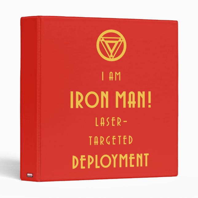 Avengers Classics | Iron Man Typography 3 Ring Binder (Front/Spine)