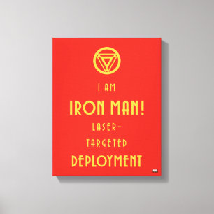 Avengers Classics   Iron Man Typography Canvas Print