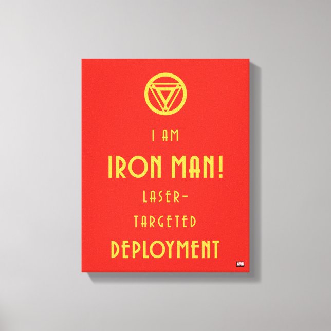 Avengers Classics | Iron Man Typography Canvas Print (Front)