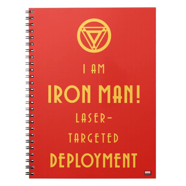 Avengers Classics | Iron Man Typography Notebook (Front)