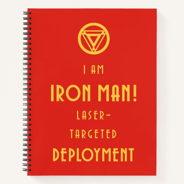 Avengers Classics | Iron Man Typography Notebook (Front)