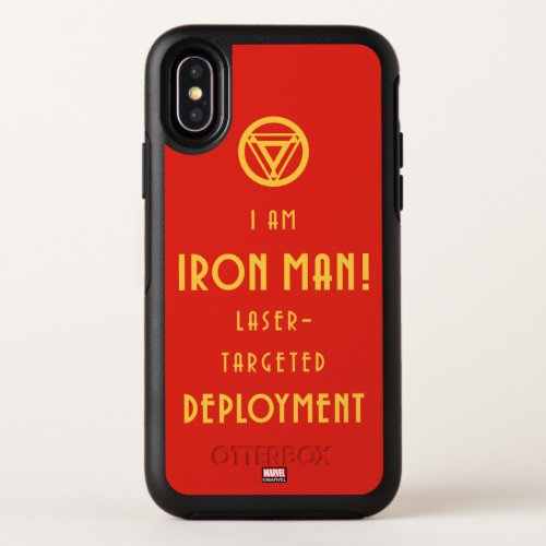 Avengers Classics  Iron Man Typography OtterBox Symmetry iPhone X Case