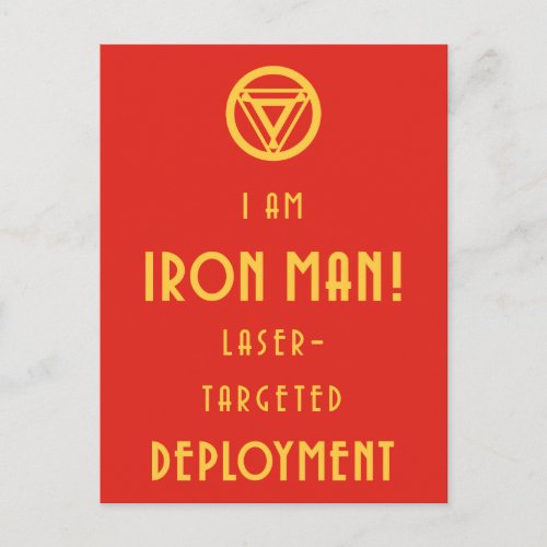 Avengers Classics  Iron Man Typography Postcard