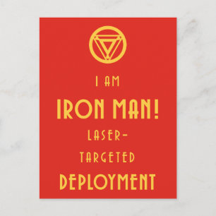 Avengers Classics Iron Man Typography Postcard