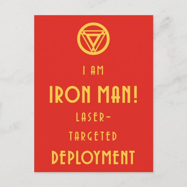 Avengers Classics | Iron Man Typography Postcard (Front)