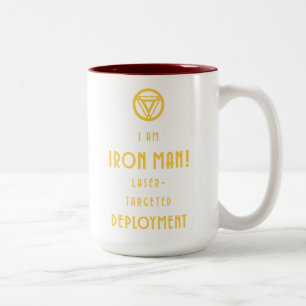 Avengers Classics   Iron Man Typography Two-Tone Coffee Mug
