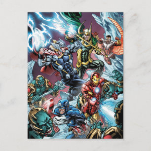 Avengers Classics Loki And Frost Giants Postcard