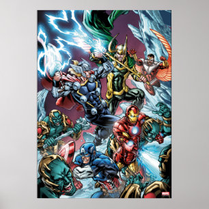 Avengers Classics   Loki And Frost Giants Poster