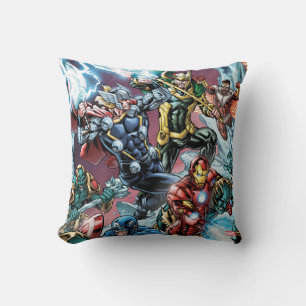 Avengers Classics Loki And Frost Giants Throw Pillow