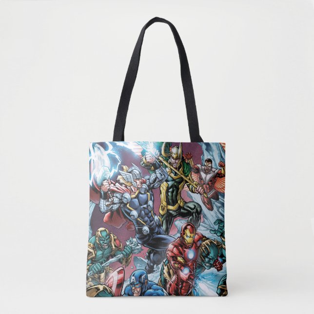 Avengers Classics | Loki And Frost Giants Tote Bag (Front)